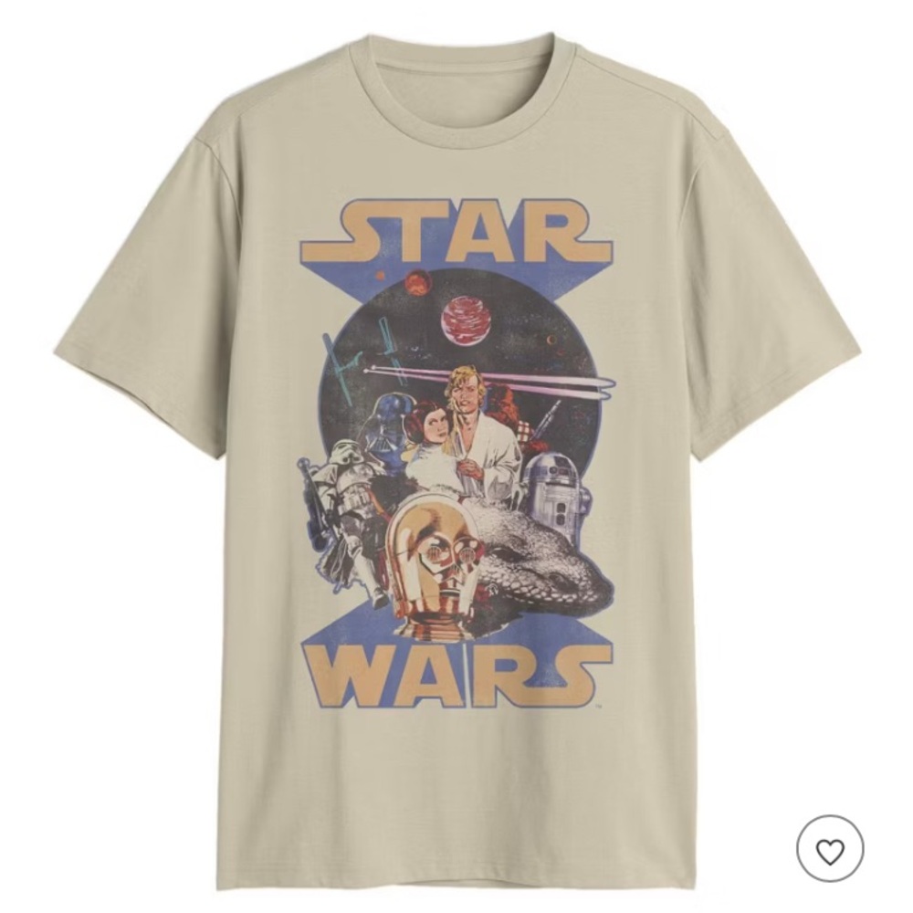 NWT Star Wars Graphic Tee T Shirt Size Small Men’s Unisex Leia Luke C-3PO